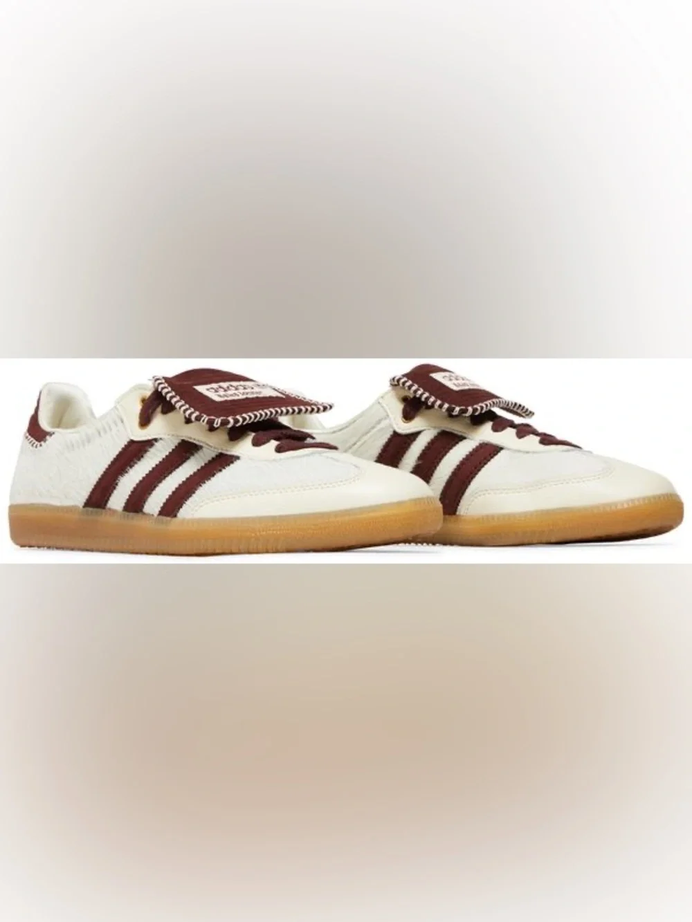 Wales Bonner x adidas Samba premium, shaggy cream-white pony hair Sneakers M6